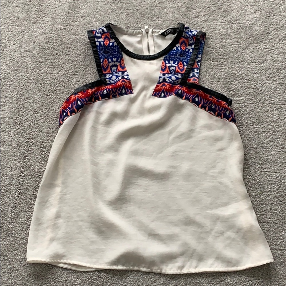 Express leather trimmed tank